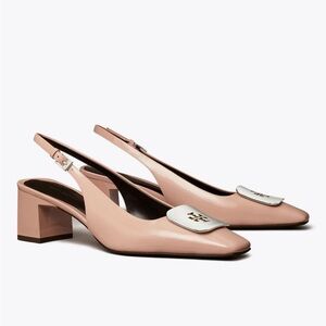 Tory Burch pink slingback heels